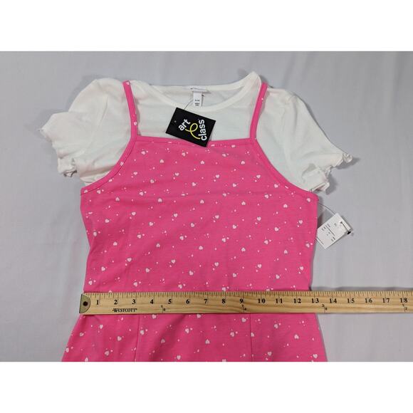 NWT Girls' XL (14) Short Sleeve Pink 2 for 1 Dress- art class - Picture 6 of 7